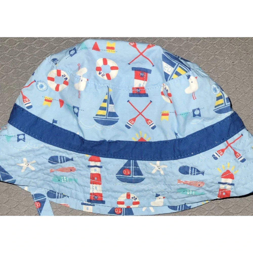 Disney Baby‎ Mickey Mouse Nautical Lighthouse Bucket Sun Hat - 6-12 Months